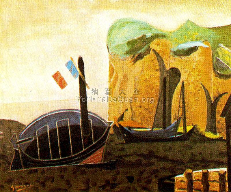 The boat of the flag - 乔治·勃拉克